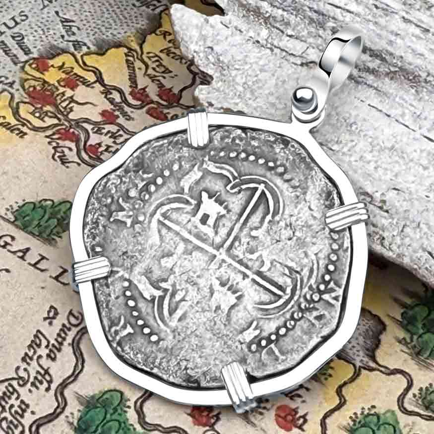 Atocha Era Spanish Land Find 2 Reale Sterling Silver Pendant