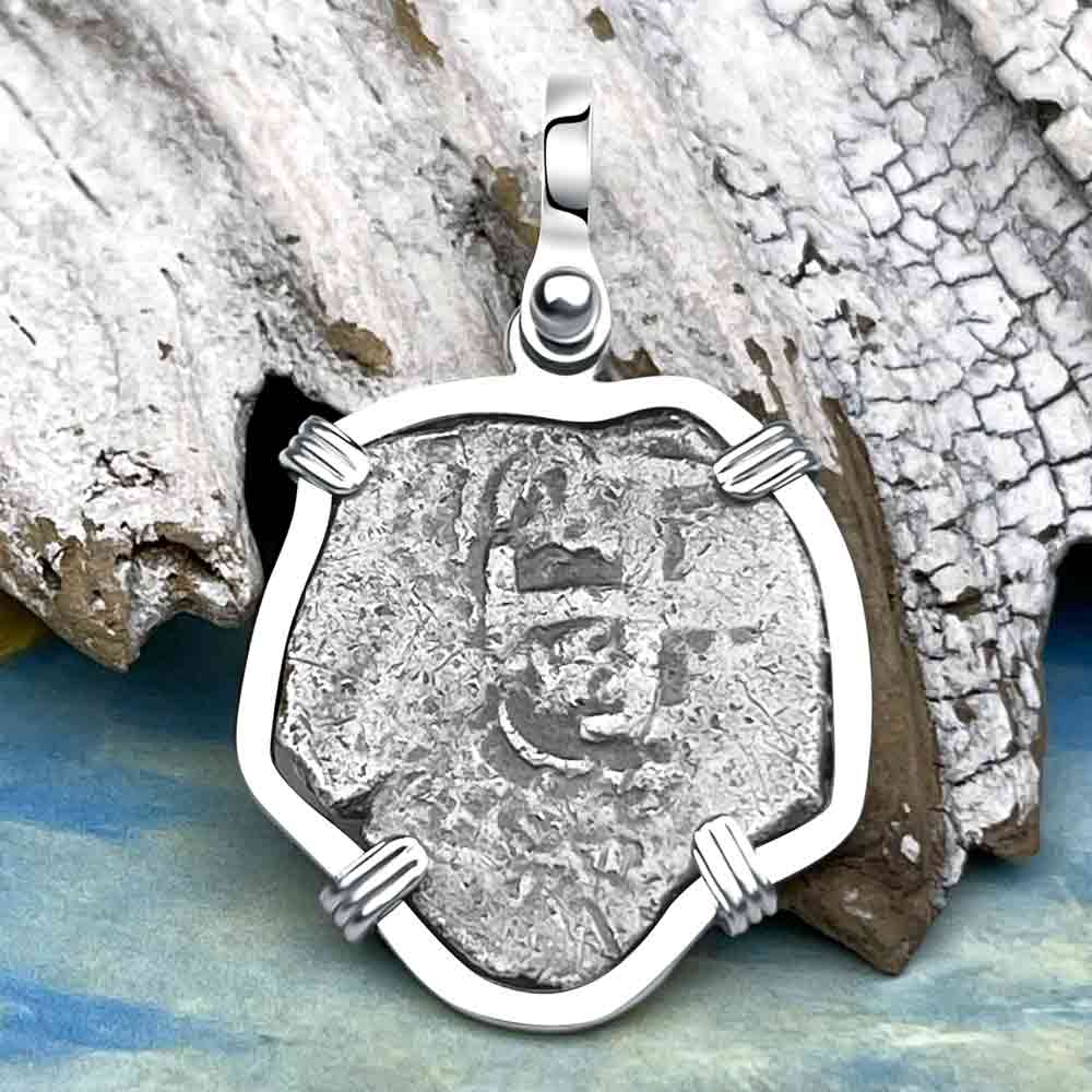 Princess Louisa Shipwreck 1729 1 Reale Piece of Eight Sterling Silver Pendant