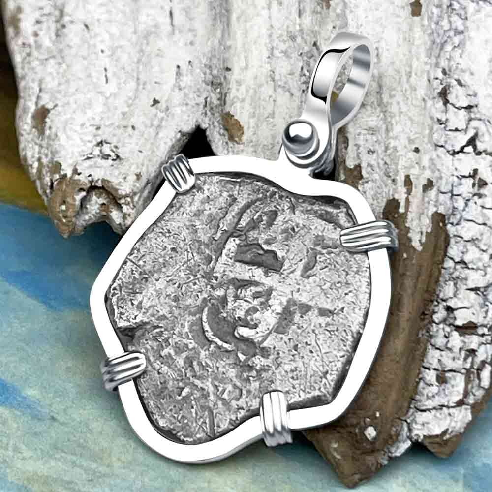 Princess Louisa Shipwreck 1729 1 Reale Piece of Eight Sterling Silver Pendant