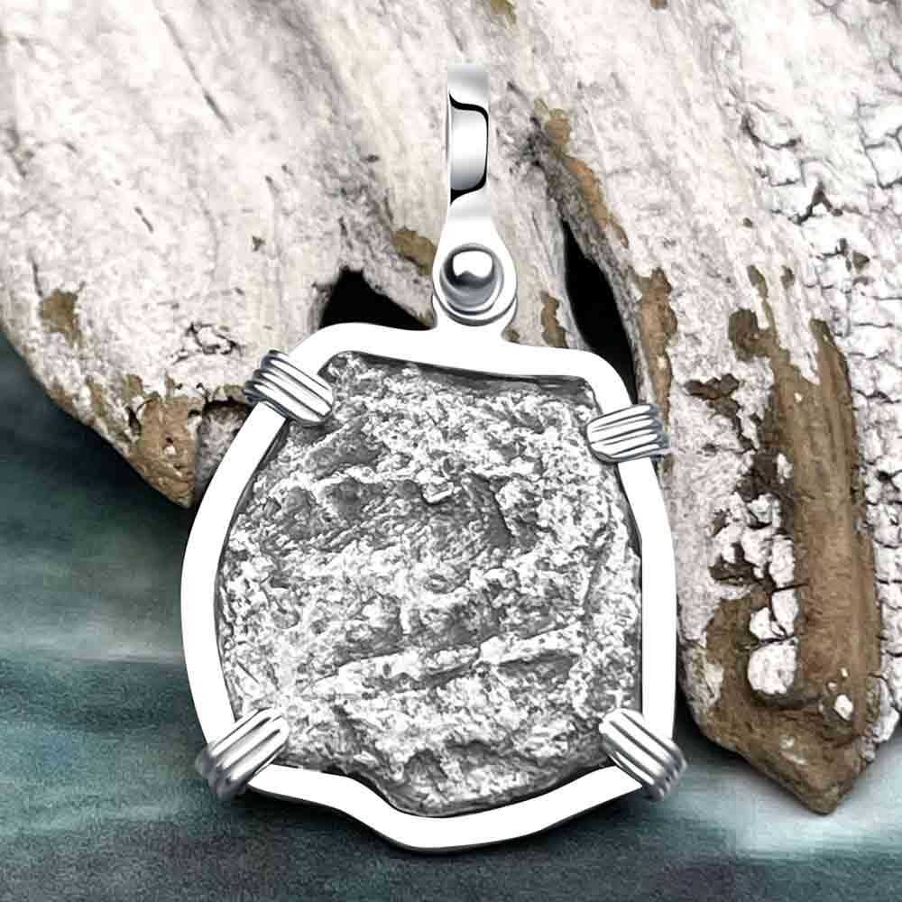 Princess Louisa Shipwreck 1730s 1 Reale Piece of Eight Sterling Silver Pendant