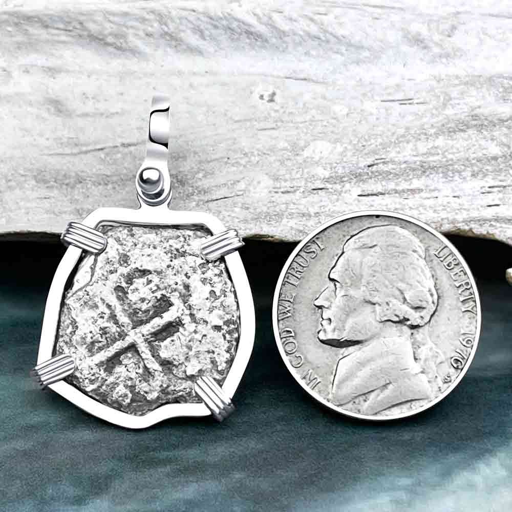 Princess Louisa Shipwreck 1730s 1 Reale Piece of Eight Sterling Silver Pendant