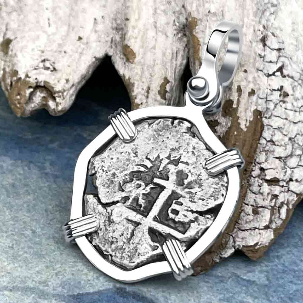 Princess Louisa Shipwreck 1737 1 Reale Piece of Eight Sterling Silver Pendant