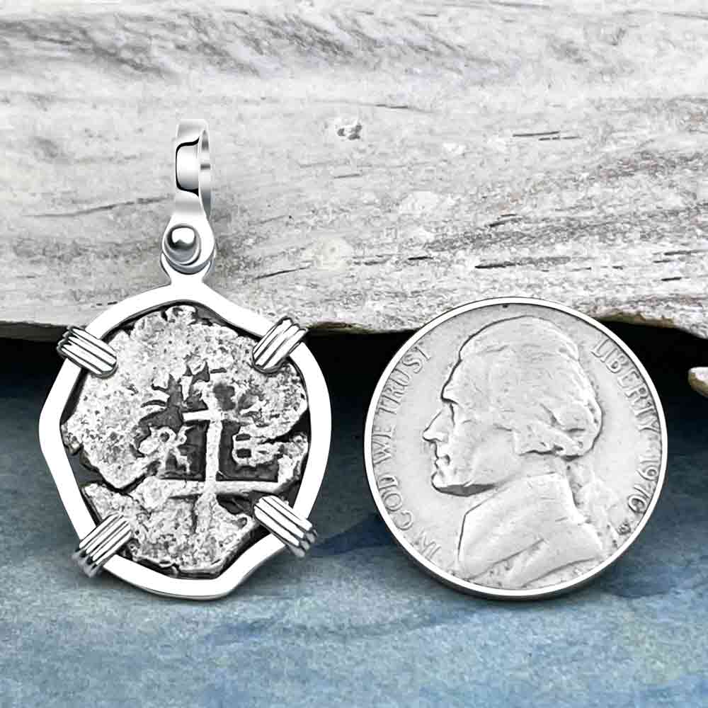 Princess Louisa Shipwreck 1737 1 Reale Piece of Eight Sterling Silver Pendant