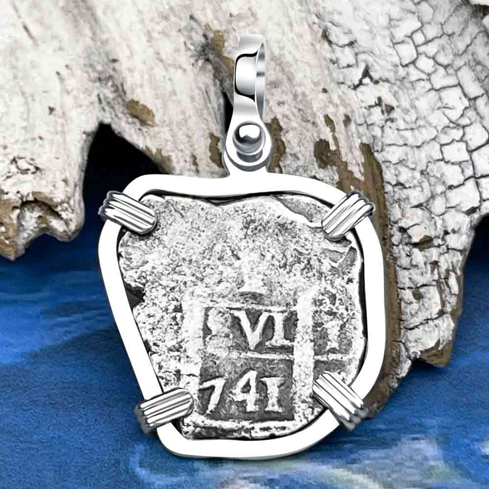 Princess Louisa Shipwreck 1741 1 Reale Piece of Eight Sterling Silver Pendant