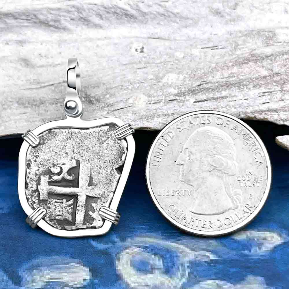 Princess Louisa Shipwreck 1741 1 Reale Piece of Eight Sterling Silver Pendant