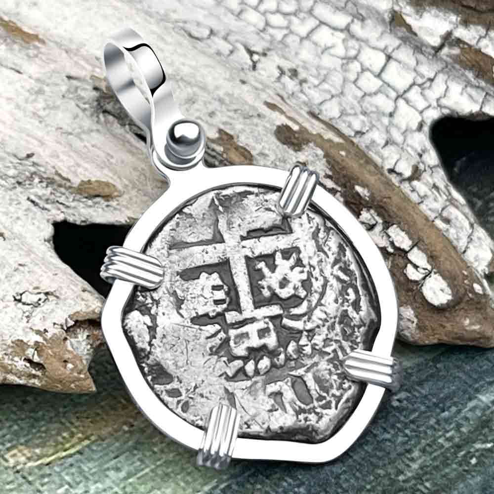 Princess Louisa Shipwreck 1733 1 Reale Piece of Eight Sterling Silver Pendant | Artifact #3099