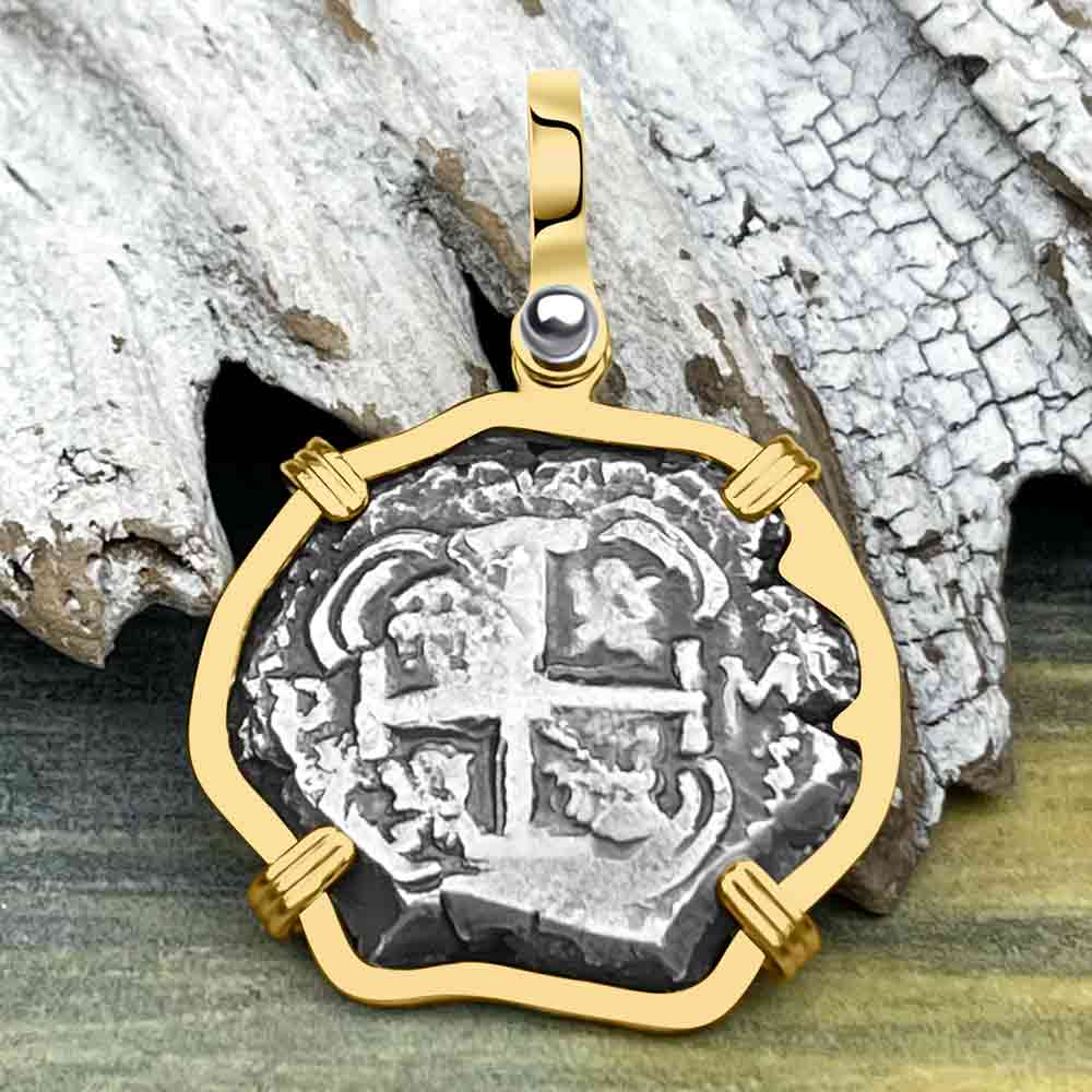 Princess Louisa Shipwreck 1732 2 Reale Piece of Eight 14K Gold Pendant