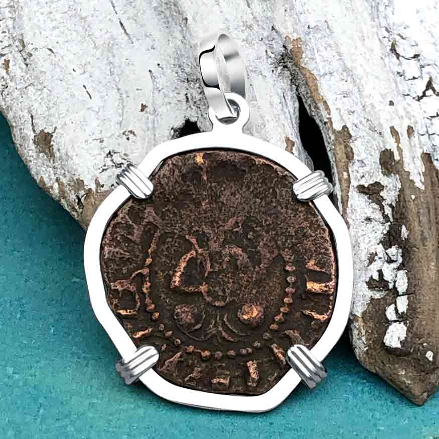 Knights Templar Era Cilician Armenia Crusader Coin of Faith, Courage &amp; Honor circa 1250 AD Sterling Silver Pendant