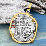 STUNNING Mel Fisher's Atocha Rare 2 Reale Shipwreck Coin 14K Gold Pendant 