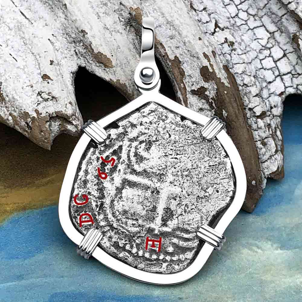 1659 Consolacion Shipwreck Pirate Era Spanish 1 Reale Piece of 8 Sterling Silver Pendant