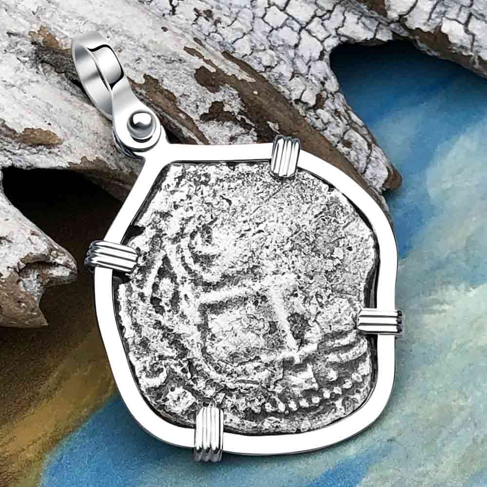 1659 Consolacion Shipwreck Pirate Era Spanish 1 Reale Piece of 8 Sterling Silver Pendant