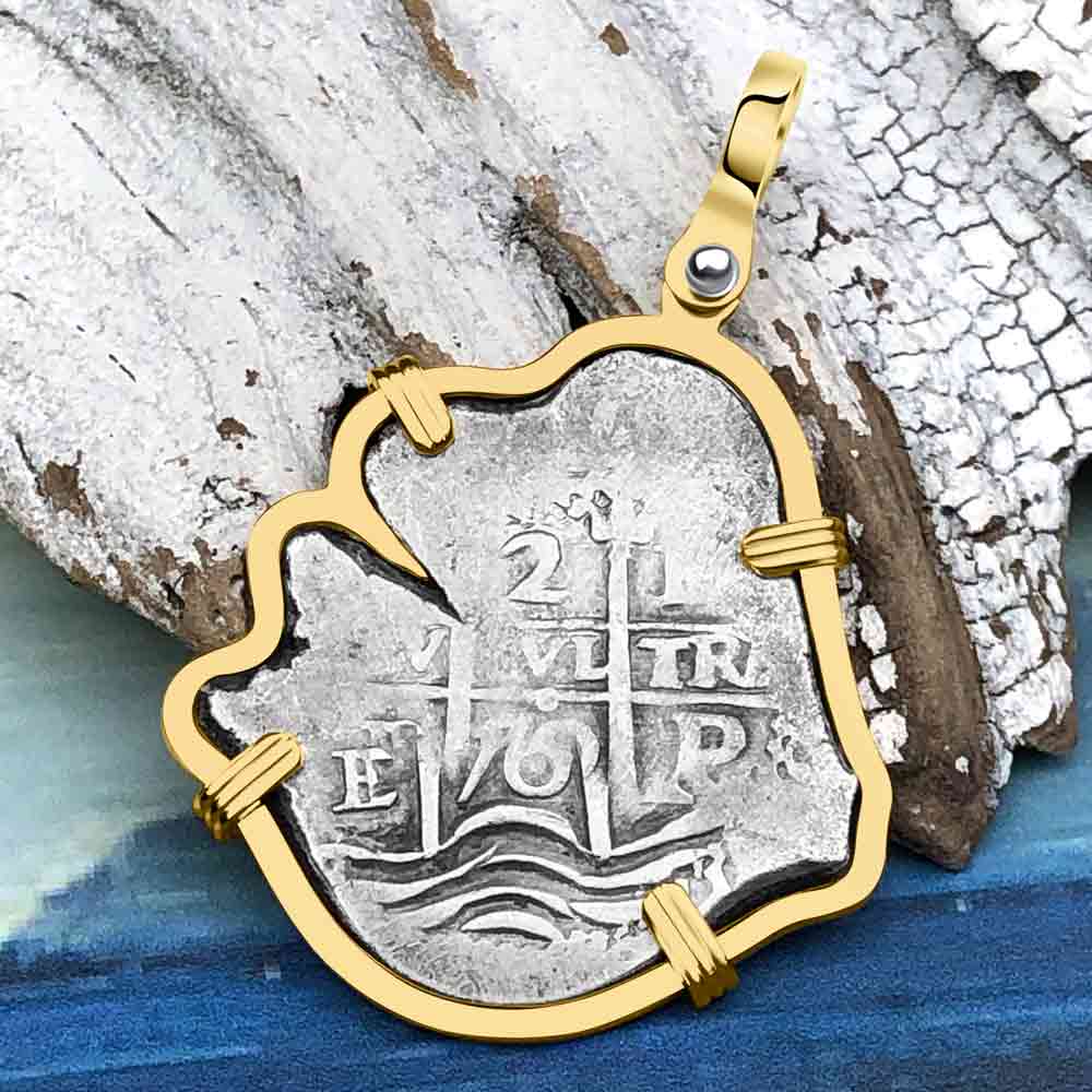 1670 Consolacion Shipwreck Pirate Era 2 Reale Cob 14K Gold Pendant