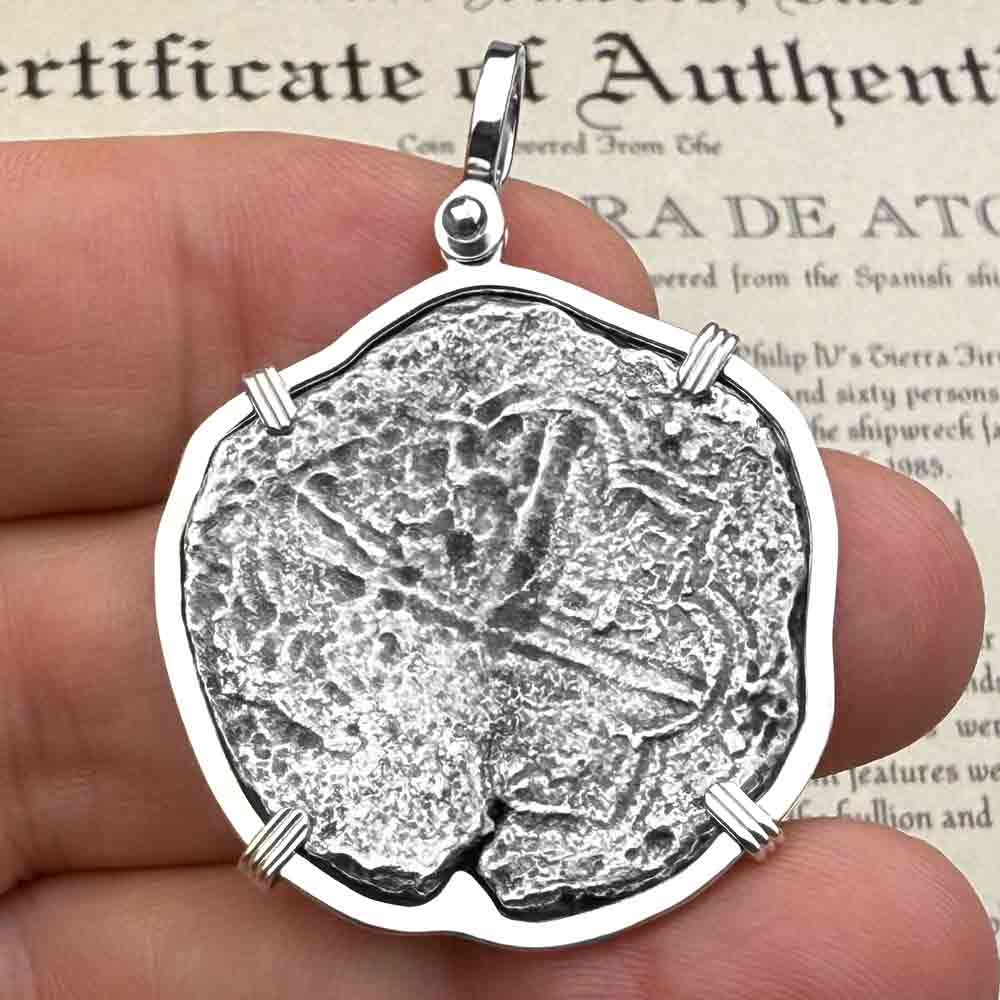 Mel Fisher&#39;s Atocha 8 Reale Shipwreck Coin Sterling Silver Pendant