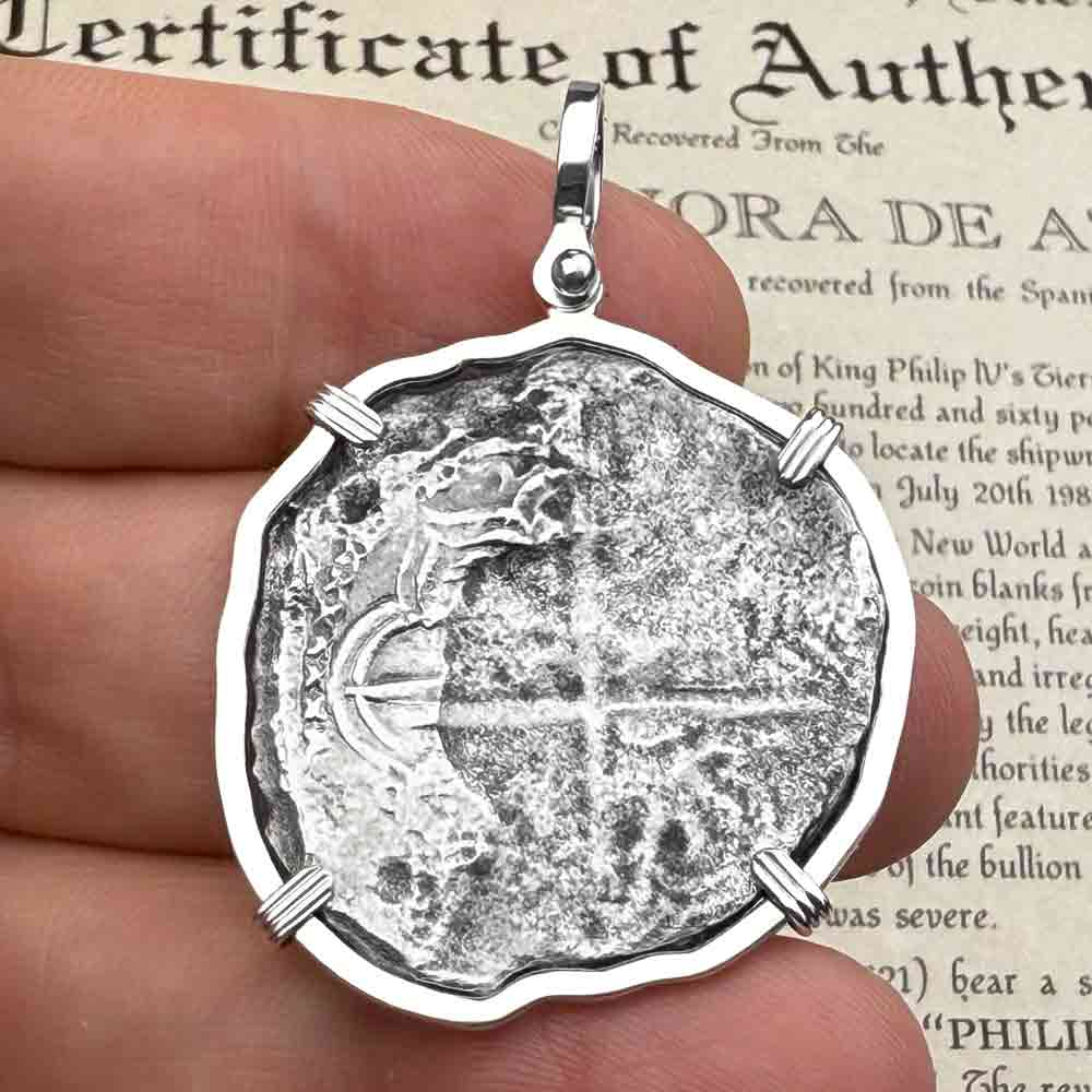 Mel Fisher&#39;s Atocha 8 Reale Shipwreck Coin Sterling Silver Pendant