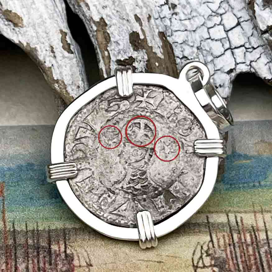 Templar Knights Era Antioch Crusader Medieval Silver Denier &quot;Helmet Head&quot; Coin of the Crusades Sterling Silver Pendant 