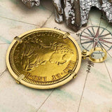 1783 Spanish 22K Gold 8 Escudo Portrait Coin - the Legendary Doubloon - 18K Gold Pendant