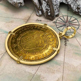 1783 Spanish 22K Gold 8 Escudo Portrait Coin - the Legendary Doubloon - 18K Gold Pendant