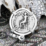 Roman Empire Silver Denarius Coin of Marcus Aurelius, the Philosopher Warrior 175 AD Sterling Silver Pendant