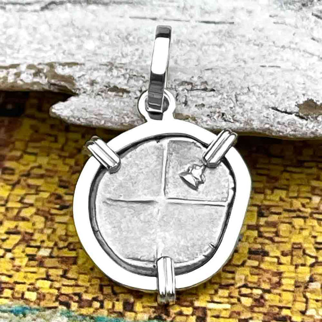 Ancient Greek Lion Hemidrachm 400 BC Sterling Silver Pendant