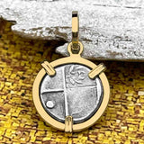 Ancient Greek Lion Hemidrachm 400 BC 14K Gold Pendant 
