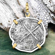 Mel Fisher's Atocha 4 Reale Shipwreck Coin 14K Gold & Sterling Silver Pendant