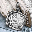 1754 Pirate Era Spanish 2 Reale "Piece of Eight" Sterling Silver TORTUGA COLLECTION Pendant