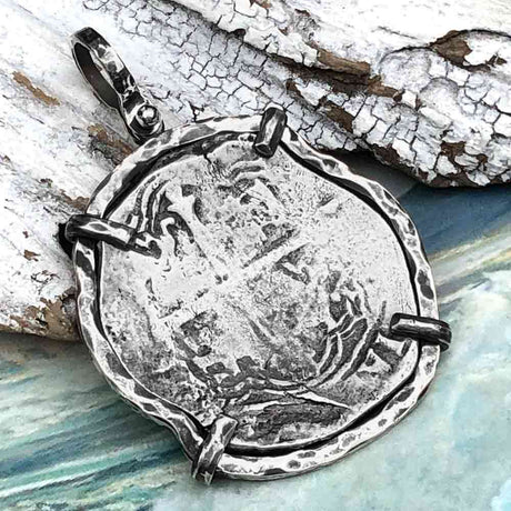 Concepcion Shipwreck Spanish 8 Reale Silver Piece of Eight Sterling Silver TORTUGA COLLECTION Pendant