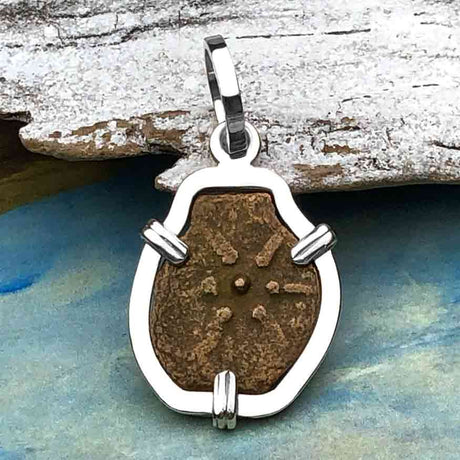 Biblical Widow's Mite in a Sterling Silver Pendant