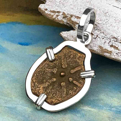 Biblical Widow's Mite in a Sterling Silver Pendant