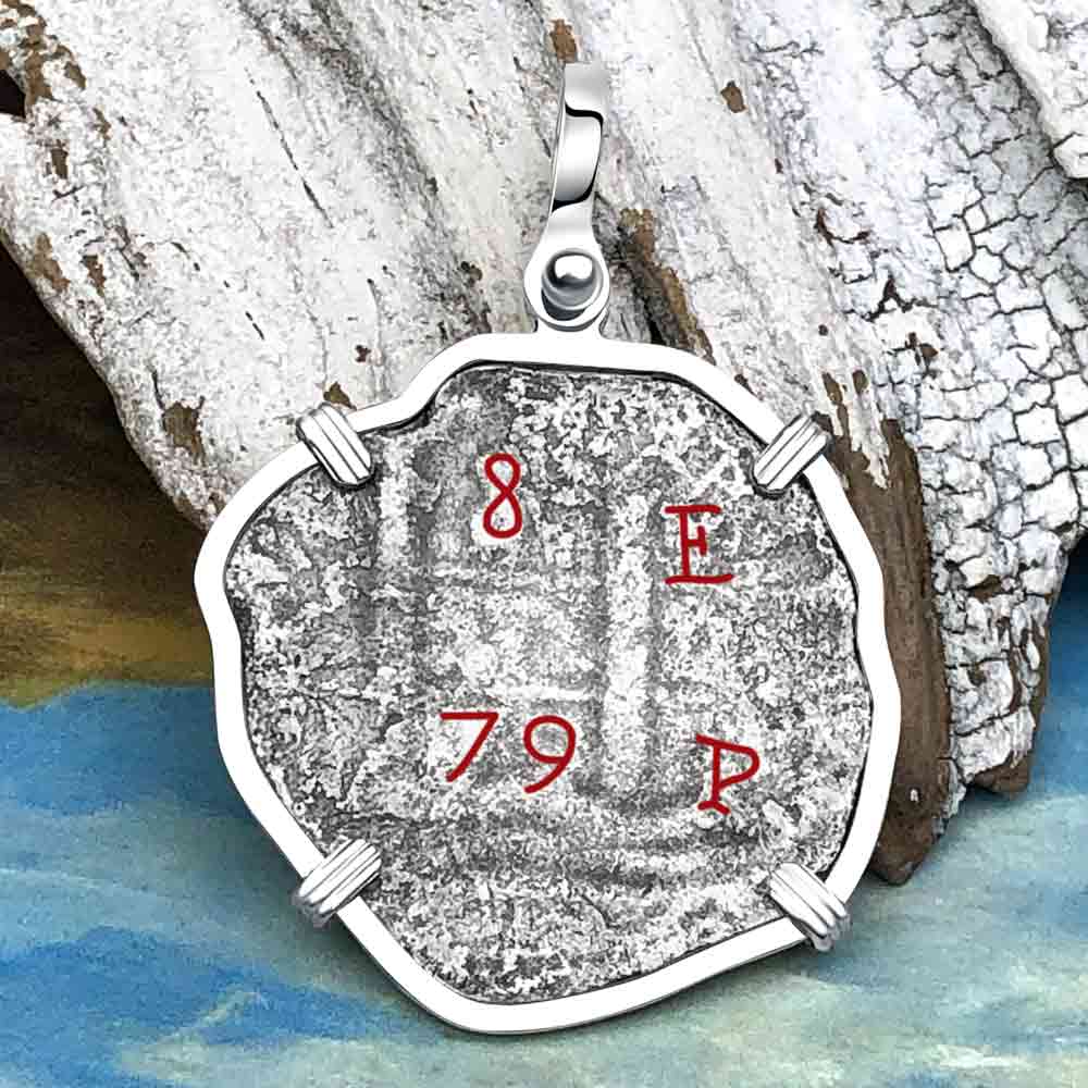 1679 Consolacion Shipwreck Pirate Era 8 Reale Cob Piece of 8 Sterling Silver Pendant