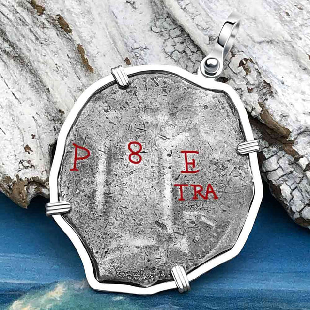 1670s Consolacion Shipwreck Pirate Era 8 Reale Cob Piece of 8 Sterling Silver Pendant
