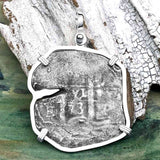 1673 Consolacion Shipwreck Pirate Era 8 Reale Cob Piece of 8 Sterling Silver Pendant