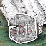 1673 Consolacion Shipwreck Pirate Era 8 Reale Cob Piece of 8 Sterling Silver Pendant