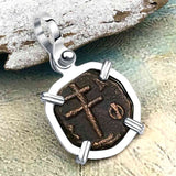 Byzantine Bronze Tetarteron Coin Circa 1092 - Lord Guard and Protect – Sterling Silver Pendant
