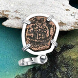 Byzantine Bronze Tetarteron Coin Circa 1092 - Lord Guard and Protect – Sterling Silver Pendant