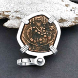 Byzantine Bronze Tetarteron Coin Circa 1092 - Lord Guard and Protect – Sterling Silver Pendant