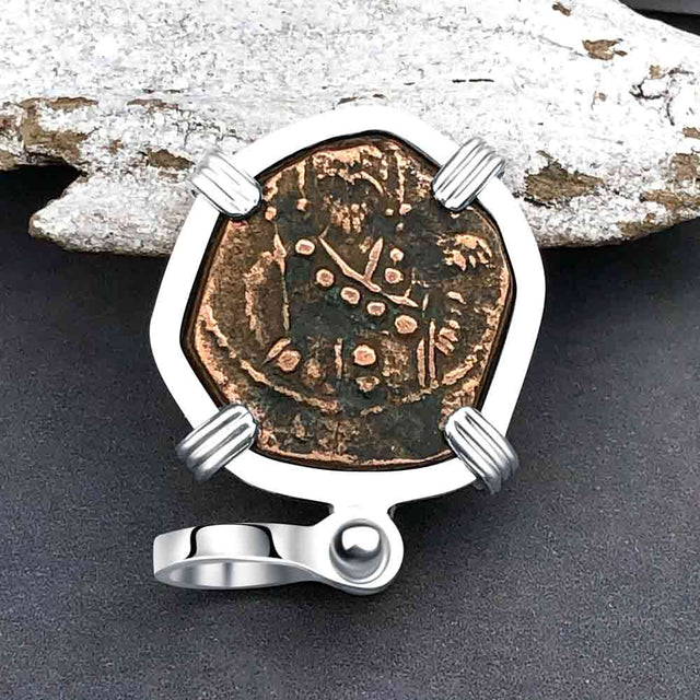 Byzantine Bronze Tetarteron Coin Circa 1092 - Lord Guard and Protect – Sterling Silver Pendant