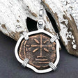 Byzantine Bronze Tetarteron Coin Circa 1143 - Cross of Christ – Sterling Silver Pendant