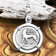 Ancient Greek Lion & Apollo Miletos Silver Drachm 350 BC Sterling Silver Pendant