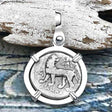 Ancient Greek Lion & Apollo Miletos Silver Drachm 350 BC Sterling Silver Pendant