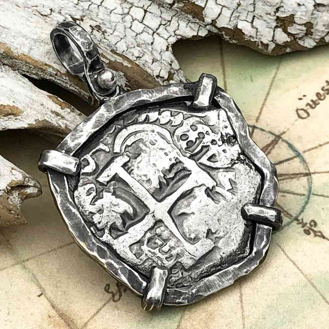 Pirate Era 1748 Spanish 4 Reale "Piece of Eight" Sterling Silver TORTUGA COLLECTION Pendant