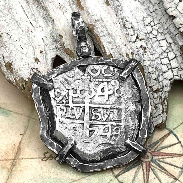 Pirate Era 1748 Spanish 4 Reale "Piece of Eight" Sterling Silver TORTUGA COLLECTION Pendant