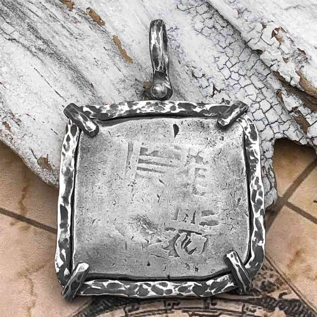 Pirate Era 1665 Spanish 8 Reale Cob Piece of 8 Sterling Silver TORTUGA COLLECTION Pendant