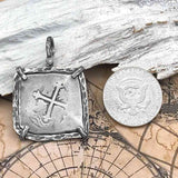 Pirate Era 1665 Spanish 8 Reale Cob Piece of 8 Sterling Silver TORTUGA COLLECTION Pendant