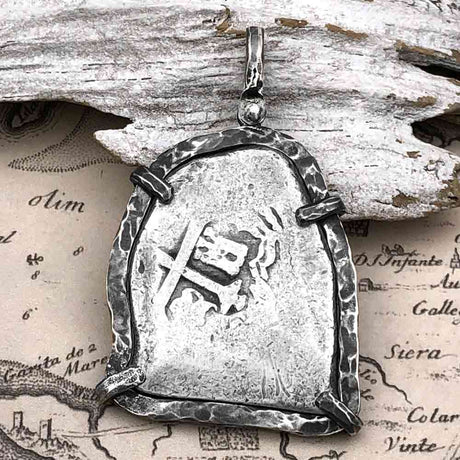 Pirate Era 1680 Spanish 8 Reale Cob Piece of 8 Sterling Silver TORTUGA COLLECTION Pendant