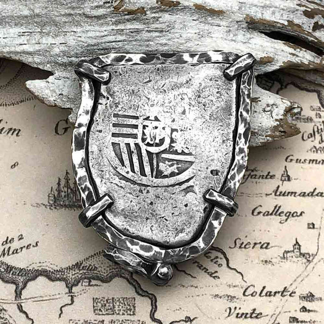 Pirate Era 1680 Spanish 8 Reale Cob Piece of 8 Sterling Silver TORTUGA COLLECTION Pendant