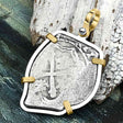 1715 Fleet Shipwreck 4 Reale Piece of Eight 14K Gold Pendant - NASA Frank Vaughn Collection