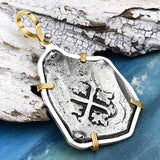 1715 Fleet Shipwreck 8 Reale Piece of Eight 14K Gold Pendant - NASA Frank Vaughn Collection