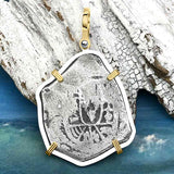 1715 Fleet Shipwreck 8 Reale Piece of Eight 14K Gold Pendant - NASA Frank Vaughn Collection