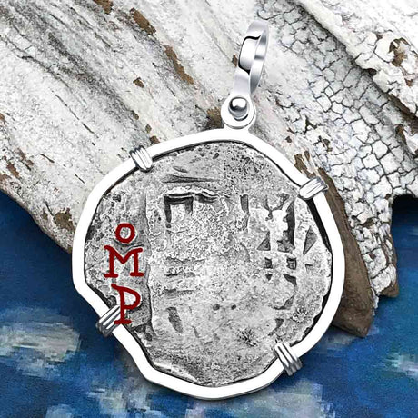 Concepcion Shipwreck 4 Reale Silver Piece of 8 Sterling Silver Pendant